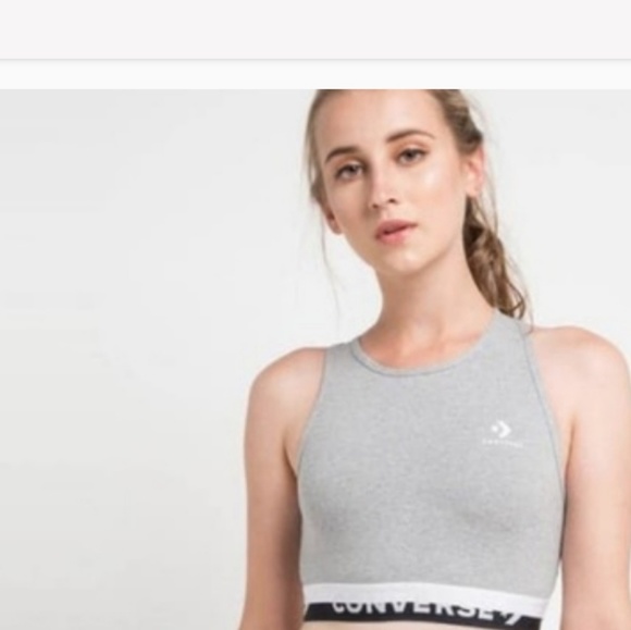 converse new  high neck  bra Gray size small 🌻🌻 - Picture 7 of 8